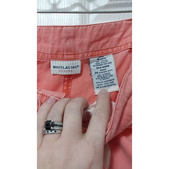 White Stag peach wide leg caro style casual boho pants 10/P - Picture 3 of 5